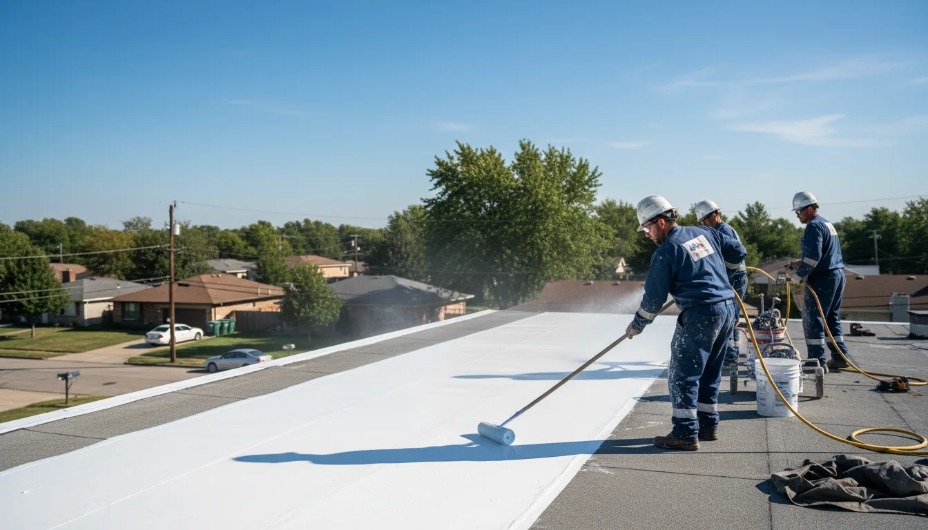 Commercial roof coating in Industry, TX near me